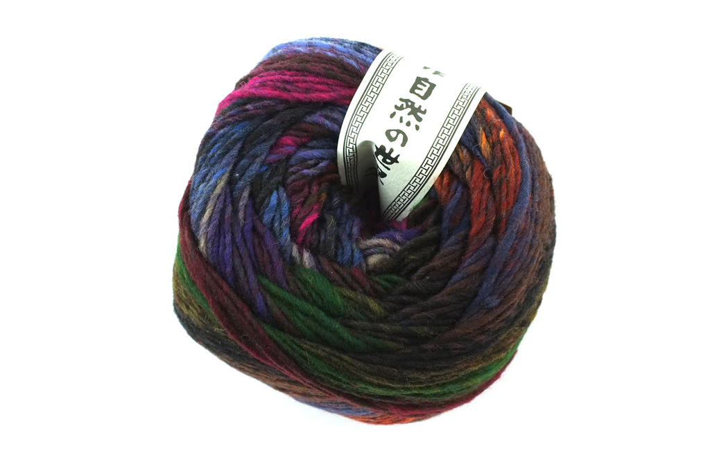 Noro Ito Color 39, aran weight knitting yarn, jumbo skeins in black, brown, dark red, purple, 100% wool from Purple Sage Yarns