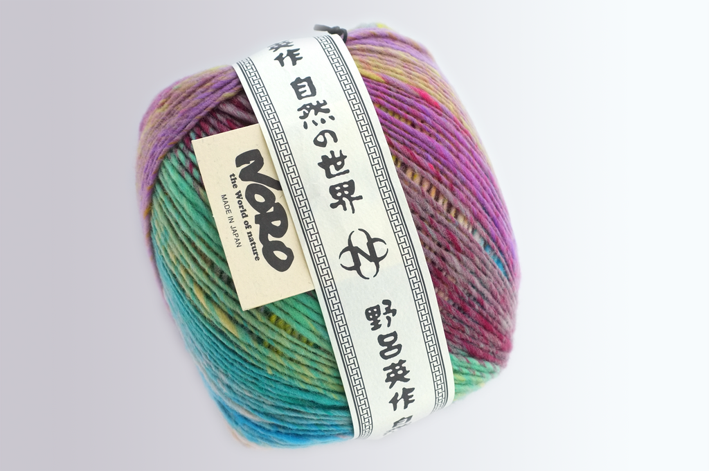 Noro Ito Color 40, aran weight knitting yarn, jumbo skeins in medium pinks, teals, greens, 100% wool from Purple Sage Yarns
