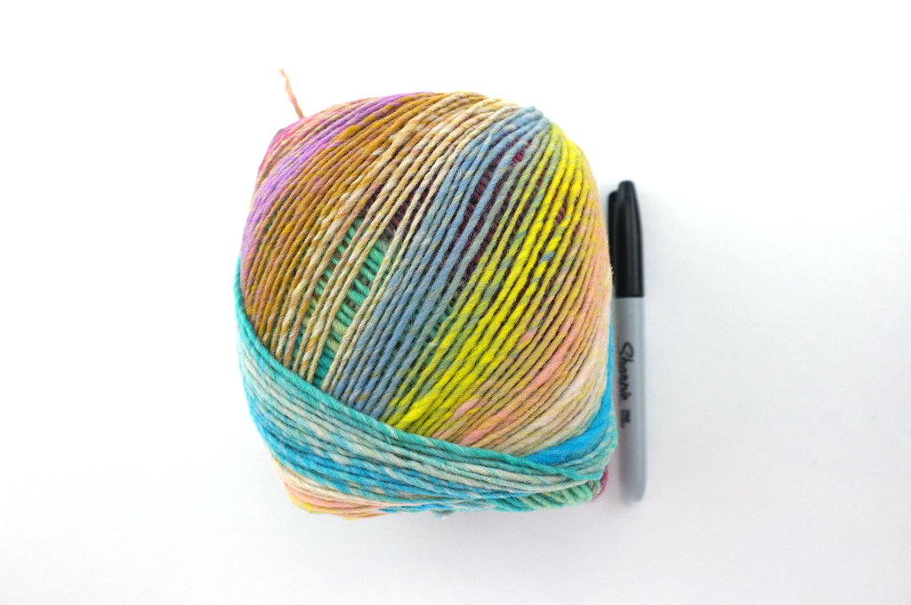 Noro Ito Color 40, aran weight knitting yarn, jumbo skeins in medium pinks, teals, greens, 100% wool from Purple Sage Yarns
