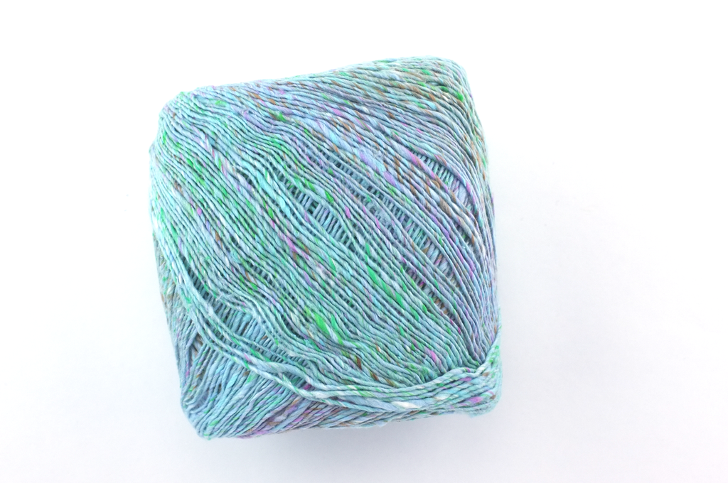 Noro Kakigori, cotton and silk yarn, sport/DK, turquoise-aqua tweed, jumbo skeins, col 02 from Purple Sage Yarns