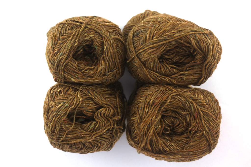 Noro Silk Garden Sock Solo Color S053, wool silk mohair sport weight yarn, dark ochre semi-solid from Purple Sage Yarns
