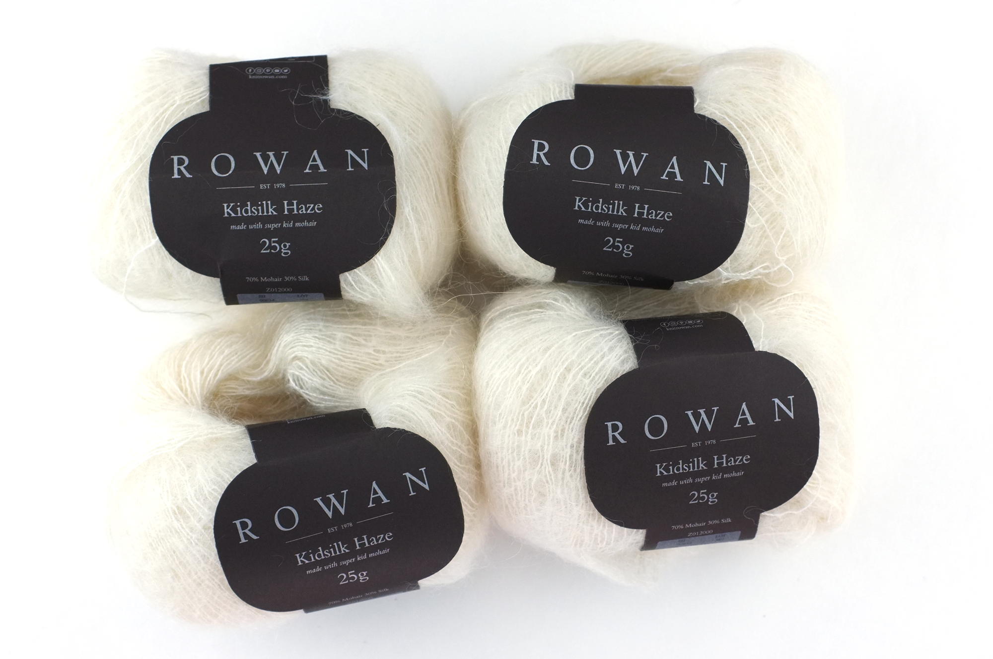 Rowan Kidsilk Haze, Cream #634, neutral off-white, mohair/silk laceweight yarn - Purple Sage Yarns