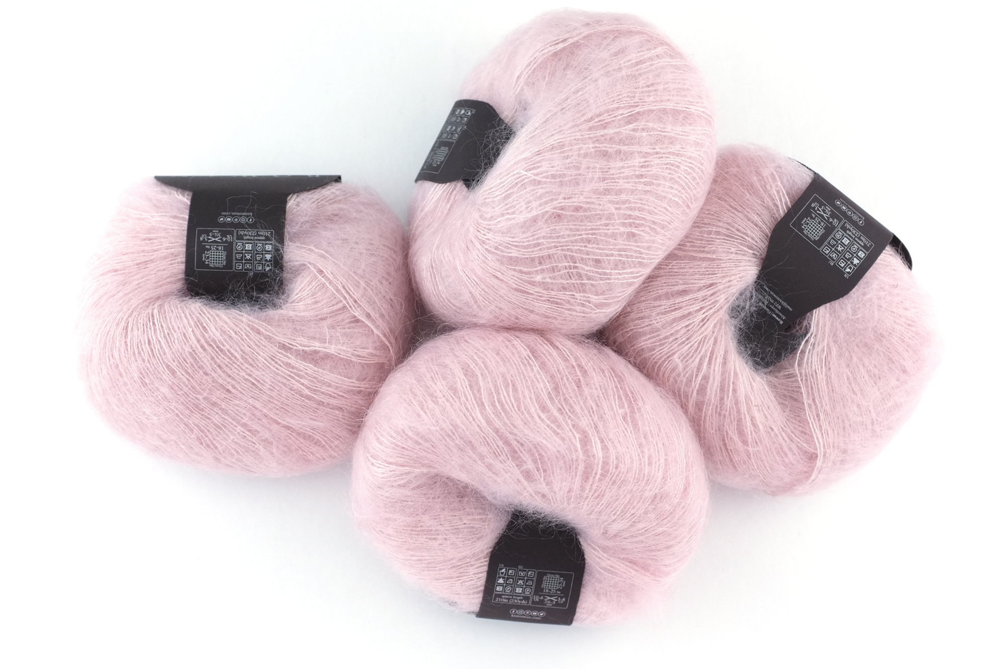 Rowan Kidsilk Haze, Grace #508, pastel pink, mohair/silk laceweight yarn - Purple Sage Yarns