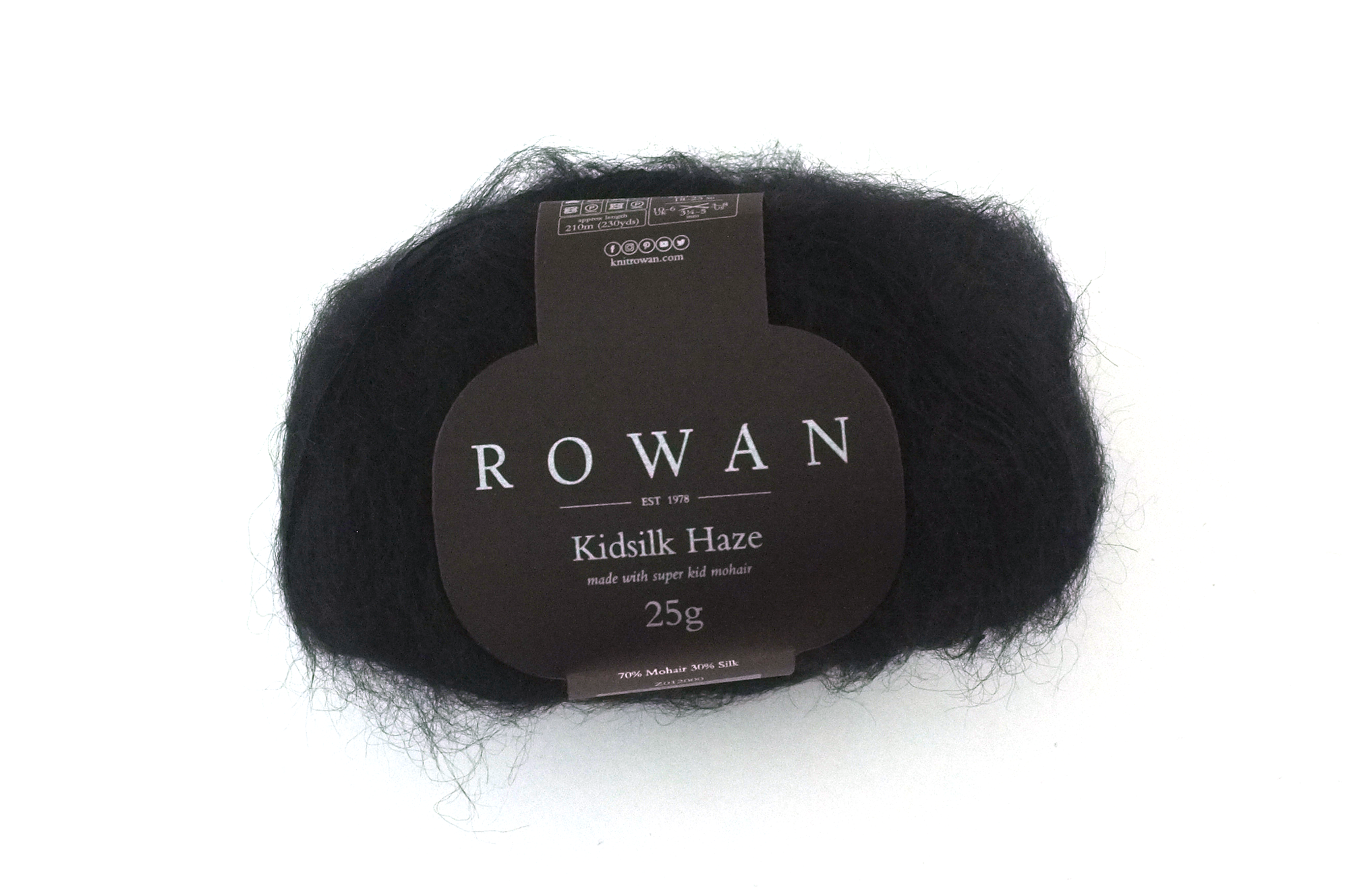 Rowan Kidsilk Haze, Wicked #599, black, mohair/silk laceweight yarn - Purple Sage Yarns