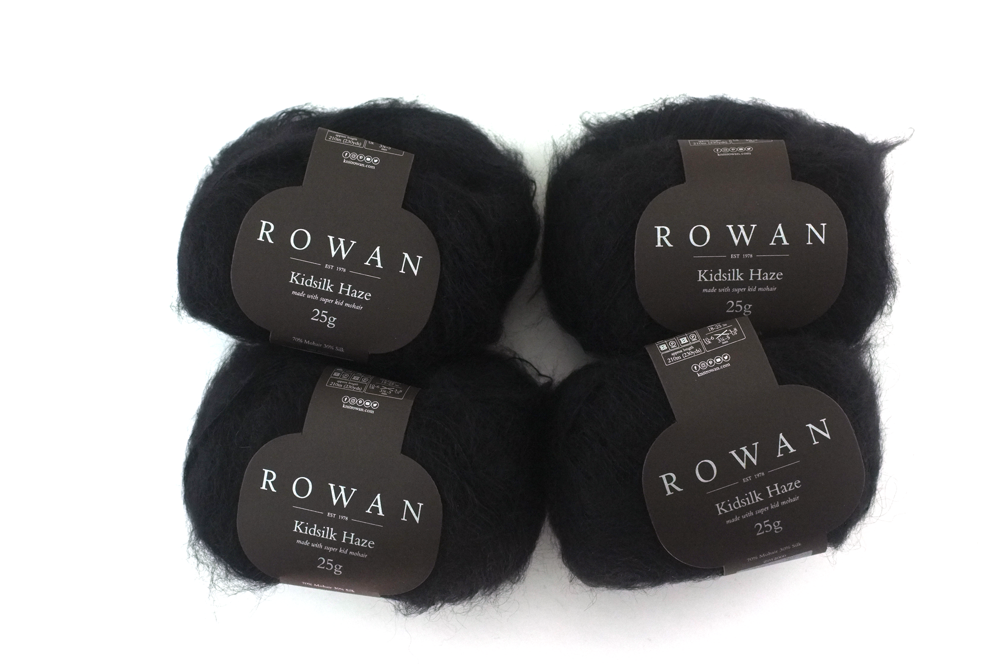 Rowan Kidsilk Haze, Wicked #599, black, mohair/silk laceweight yarn - Purple Sage Yarns