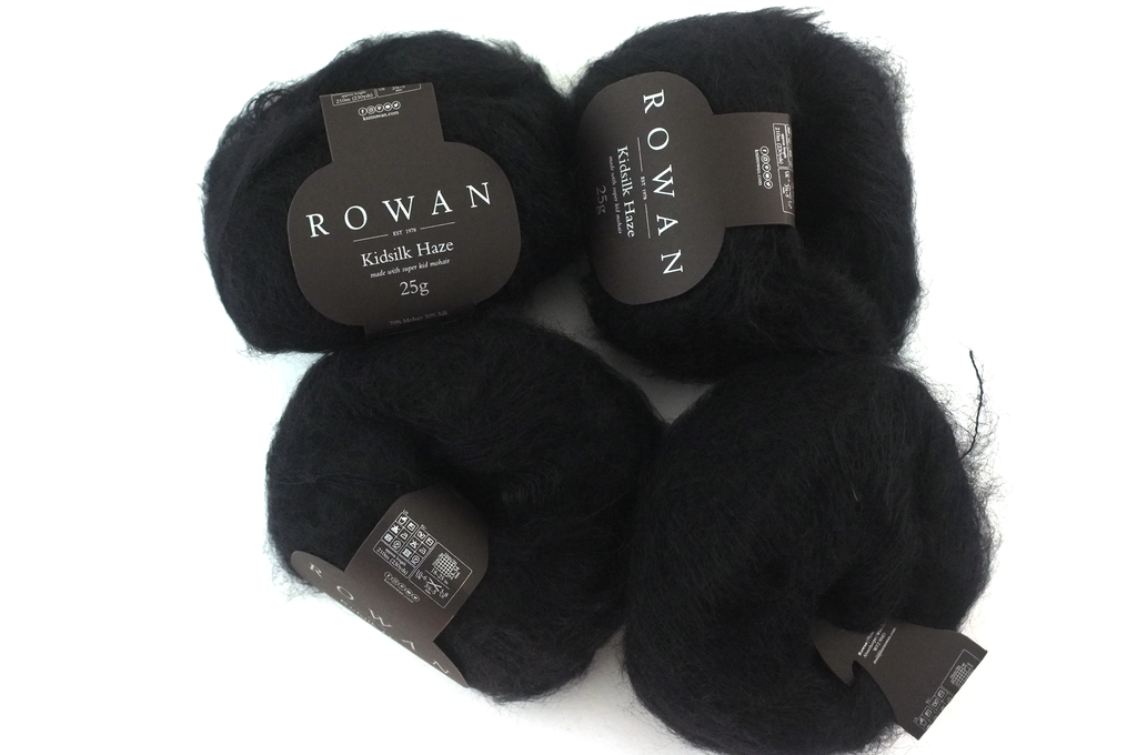 Rowan Kidsilk Haze, Wicked #599, black, mohair/silk laceweight yarn - Purple Sage Yarns