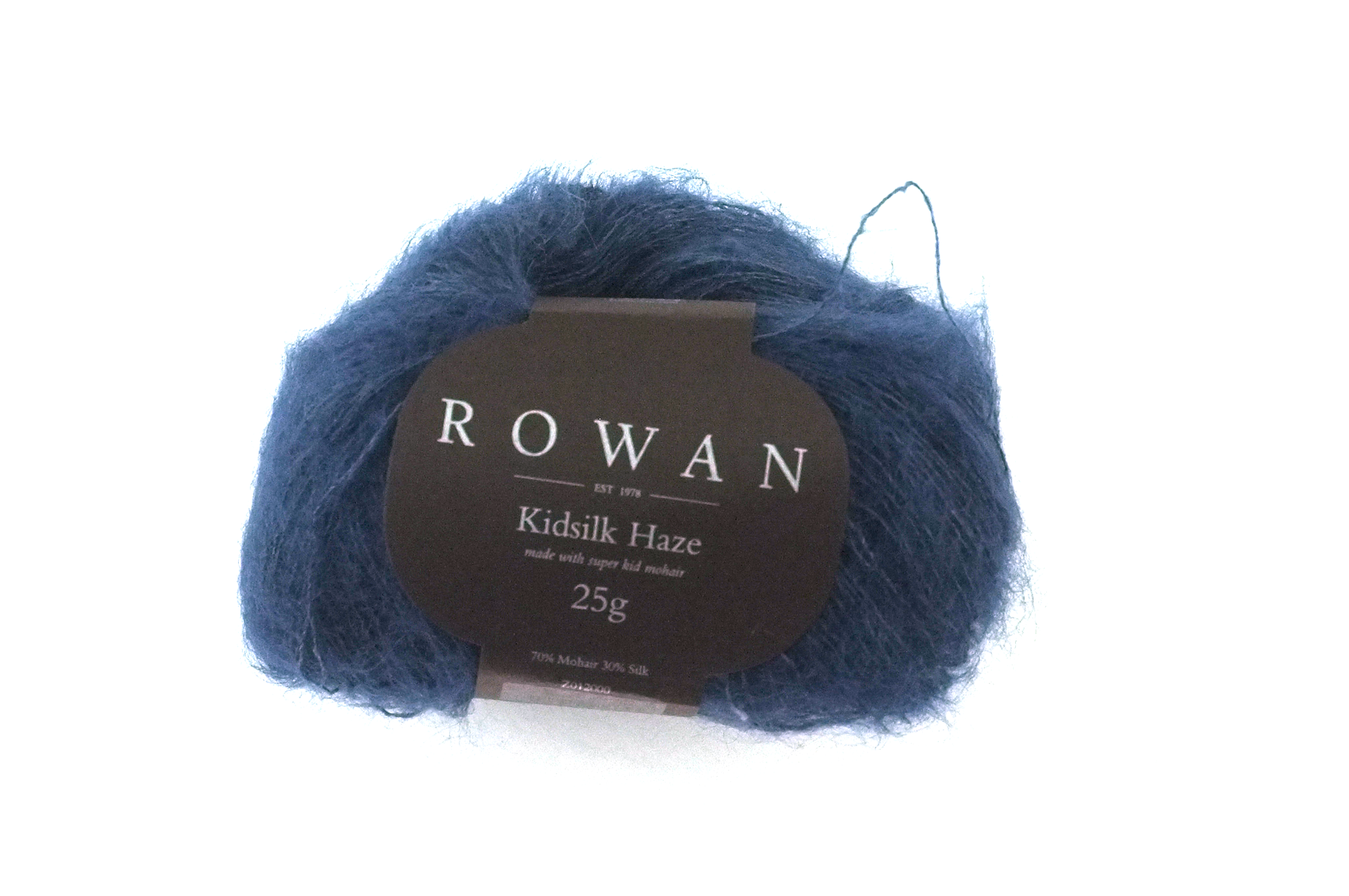 Rowan Kidsilk Haze, Hurricane #388, paint-chip Prussian blue, mohair/silk laceweight yarn - Purple Sage Yarns