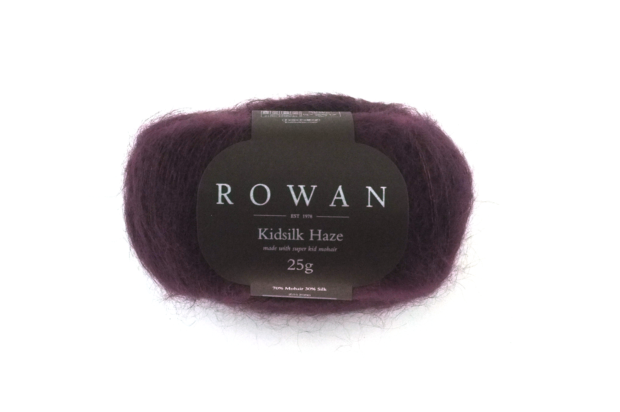 Rowan Kidsilk Haze, Blackcurrant #641, deep wineberry red, mohair/silk laceweight yarn - Purple Sage Yarns