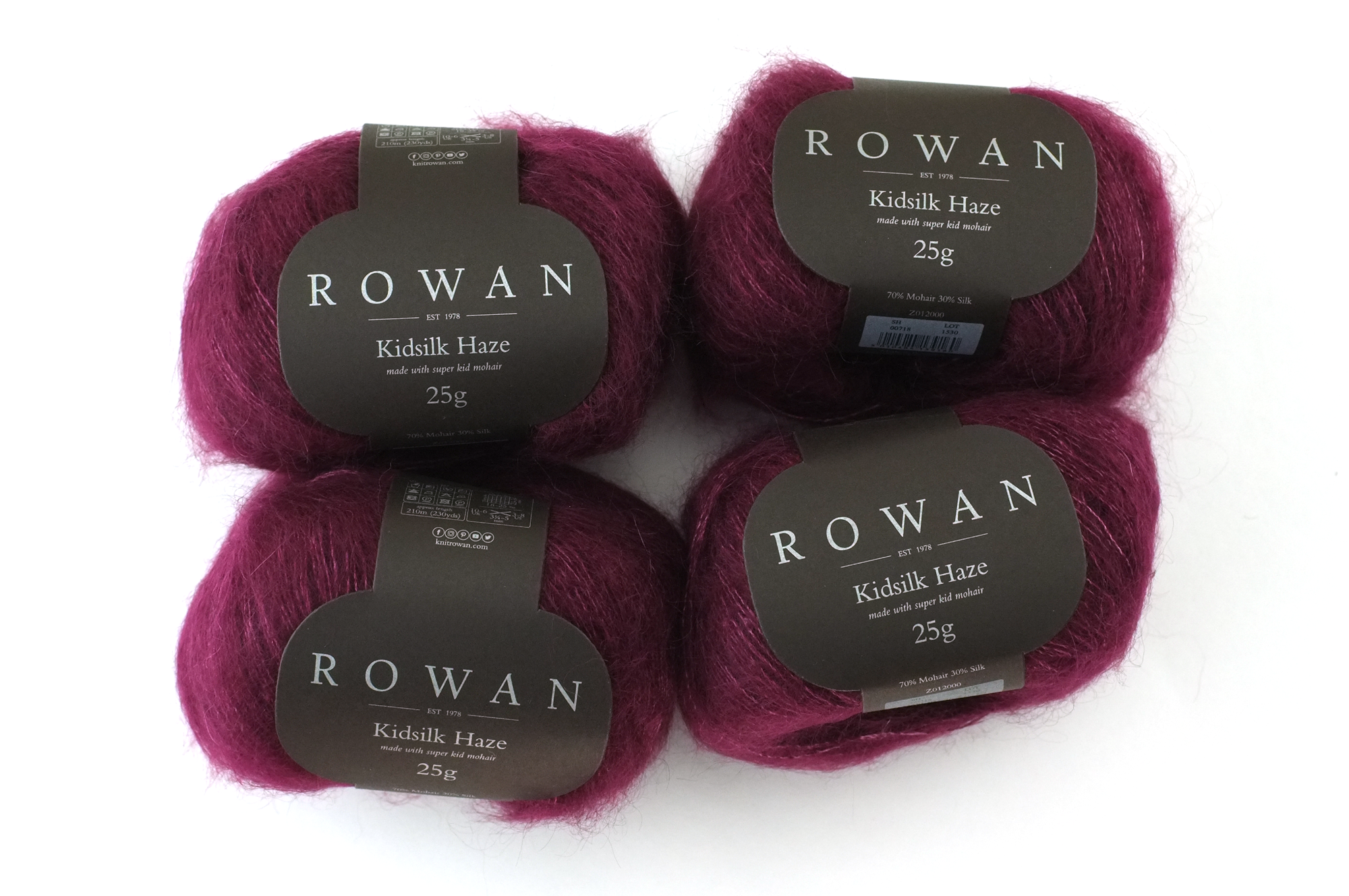 Rowan Kidsilk Haze, Plum #718, dark plum, mohair/silk laceweight yarn - Purple Sage Yarns