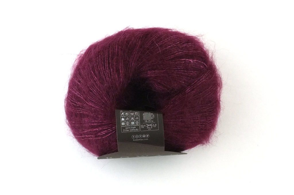 Rowan Kidsilk Haze, Plum #718, dark plum, mohair/silk laceweight yarn - Purple Sage Yarns