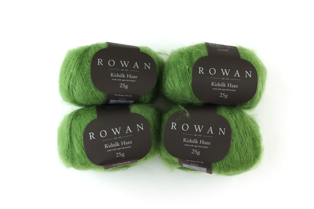 Rowan Kidsilk Haze, Olive #721, medium green, mohair/silk laceweight yarn - Purple Sage Yarns