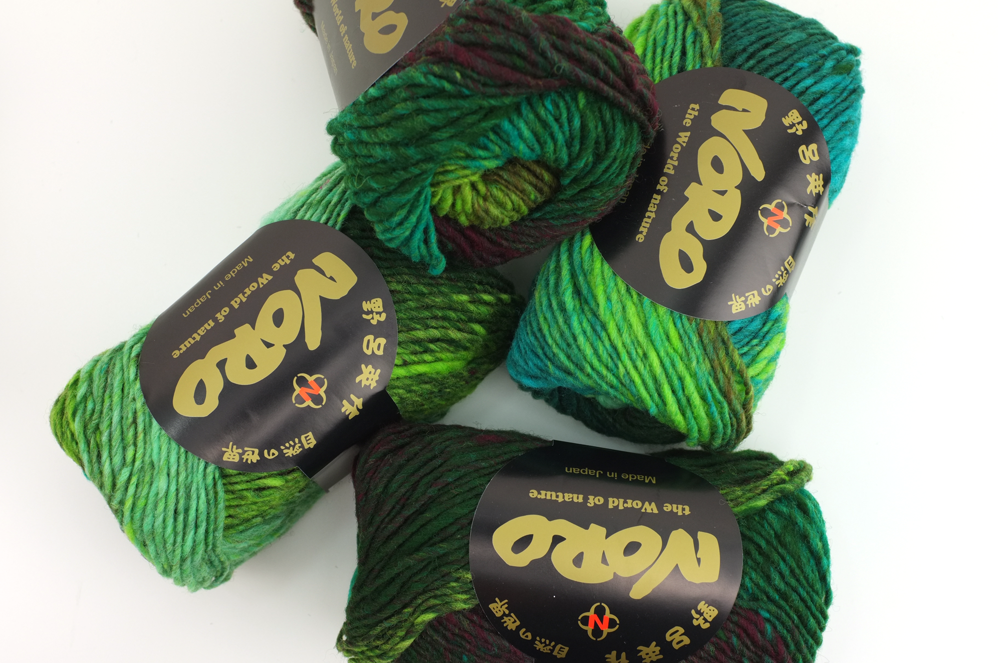 Noro Kureyon Color 332, Worsted Weight 100% Wool Knitting Yarn, greens!