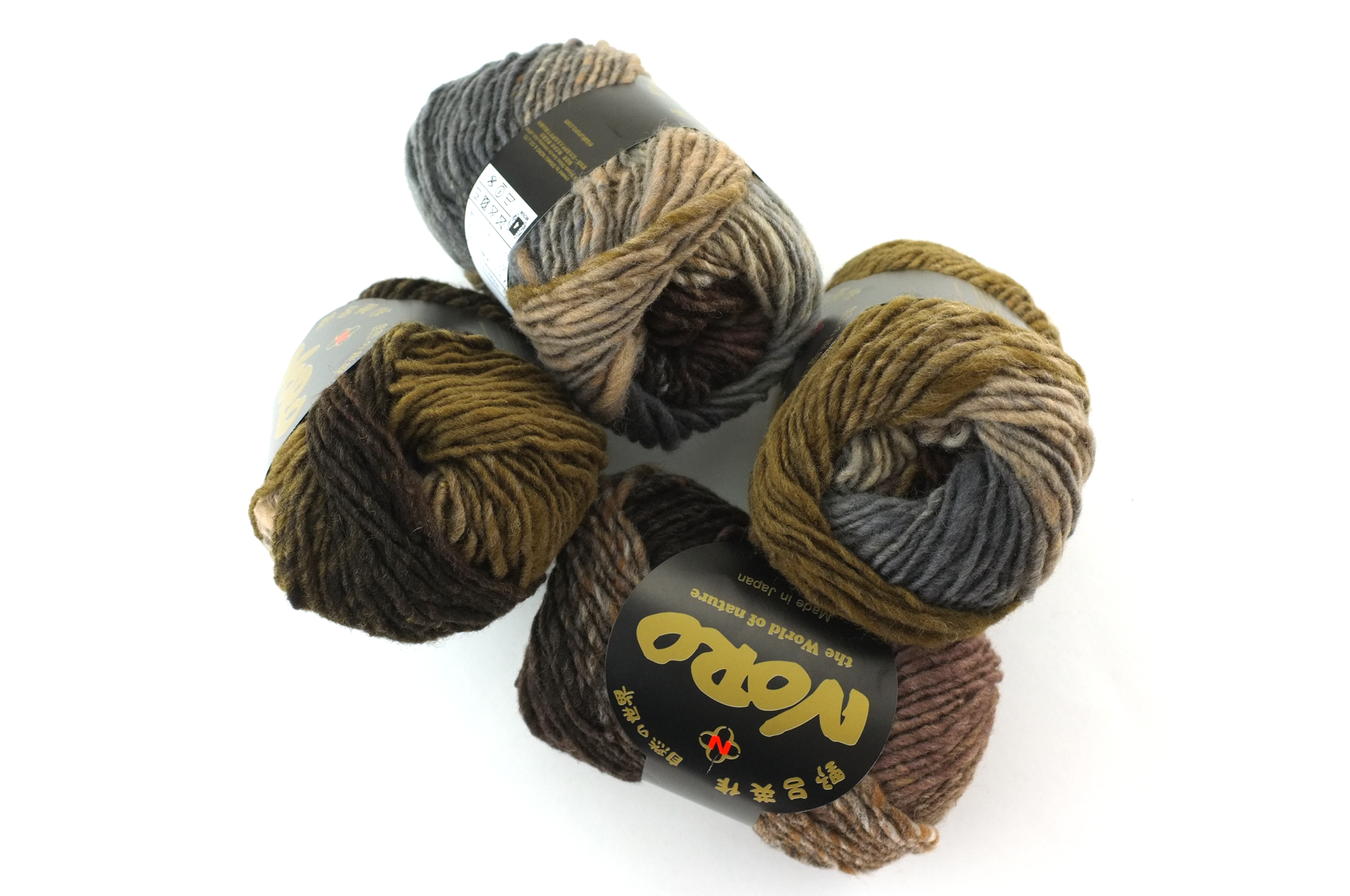 Noro Kureyon Color 450, Worsted Weight 100% Wool Knitting Yarn, browns, neutrals, army green, gray