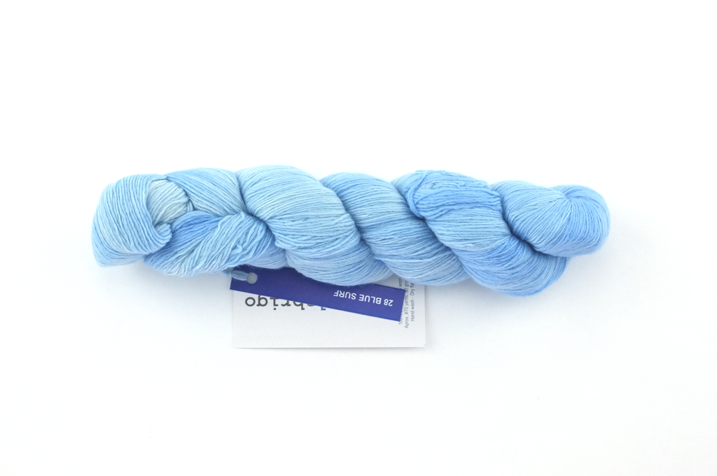 Malabrigo Lace in color Blue Surf, Lace Weight Merino Wool Knitting Yarn, light blue, #028 - Purple Sage Yarns