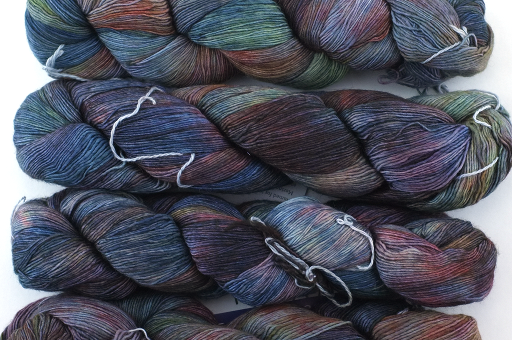 Malabrigo Lace in color Pocion, Lace Weight Merino Wool Knitting Yarn, red, navy, black, #139 - Purple Sage Yarns