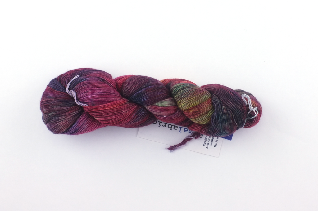 Malabrigo Lace in color Diana, Lace Weight Merino Wool Knitting Yarn, red, rainbow, #886 - Purple Sage Yarns