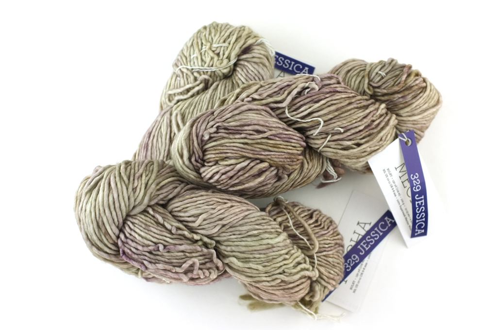 Malabrigo Mecha in color Jessica, Bulky Weight Merino Wool Knitting Yarn, ashes of roses, #339 - Purple Sage Yarns