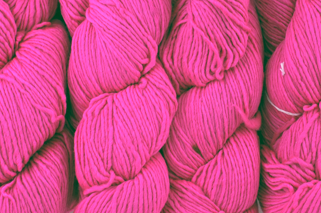 Malabrigo Worsted in color Very Berry, Merino Wool Aran Weight Knitting Yarn, neon pink, #012 - Purple Sage Yarns