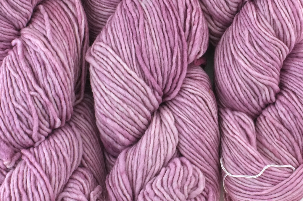 Malabrigo Worsted in color Pink Frost, #017, Merino Wool Aran Weight Knitting Yarn, lilac pink - Purple Sage Yarns