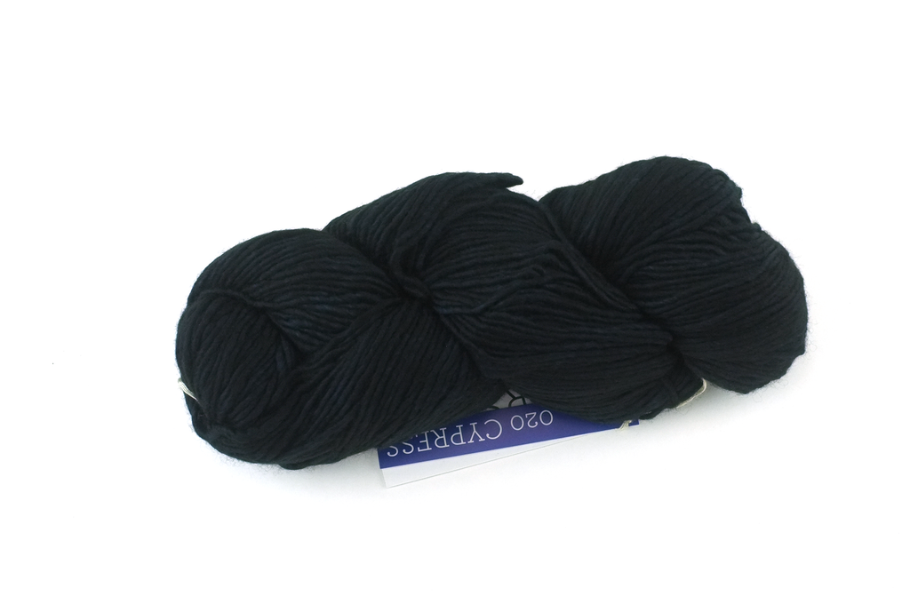 Malabrigo Worsted in color Cypress, #020, Merino Wool Aran Weight Knitting Yarn, black - Purple Sage Yarns