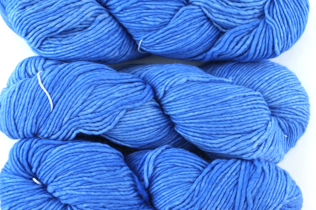 Malabrigo Worsted in color Jewel Blue, #032, Merino Wool Aran Weight Knitting Yarn, cerulean blue - Purple Sage Yarns