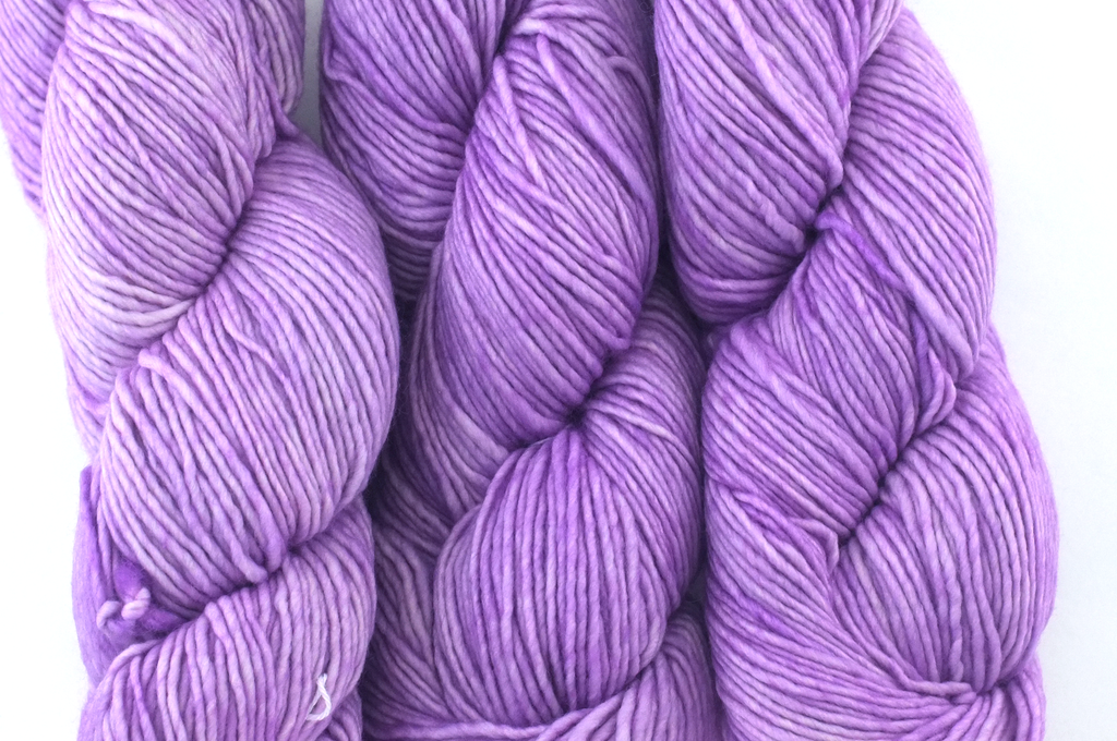 Malabrigo Worsted in color Orchid, #034, Merino Wool Aran Weight Knitting Yarn, light purple - Purple Sage Yarns