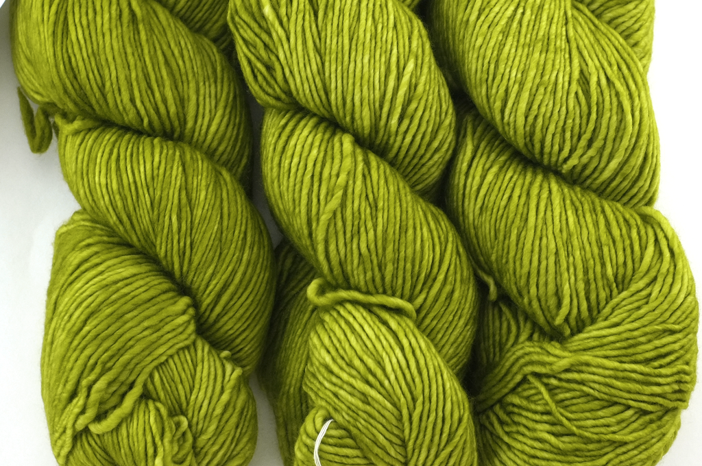 Malabrigo Worsted in color Lettuce, #037, Merino Wool Aran Weight Knitting Yarn, green - Purple Sage Yarns