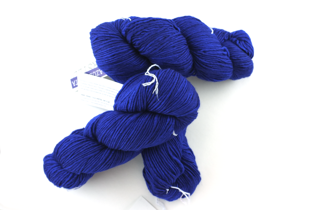Malabrigo Worsted in color Azul Bolita, #080, Merino Wool Aran Weight Knitting Yarn, bright intense blue - Purple Sage Yarns