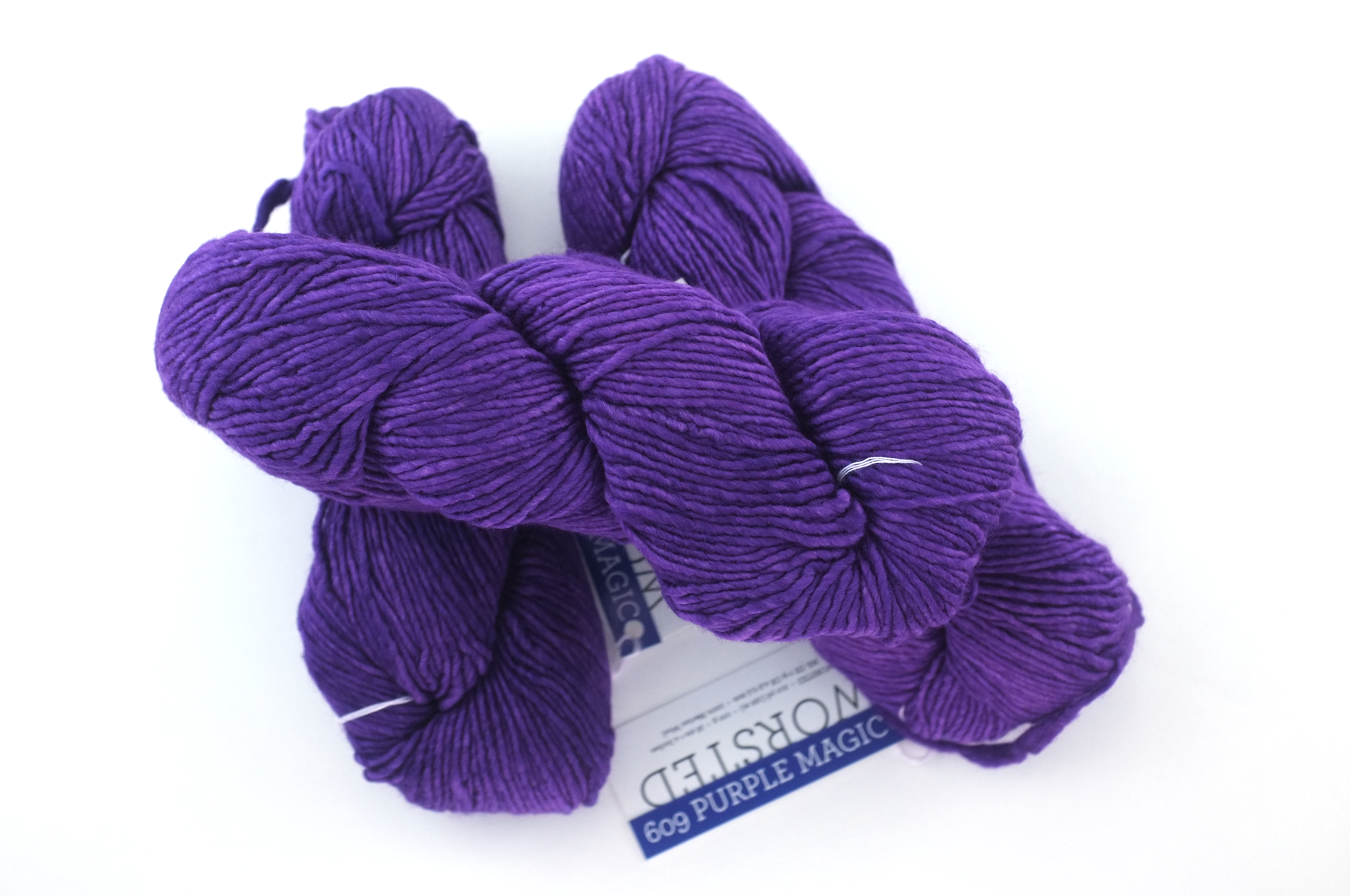 Malabrigo Worsted in color Purple Magic, #609, Merino Wool Aran Weight Knitting Yarn, extra purple - Purple Sage Yarns