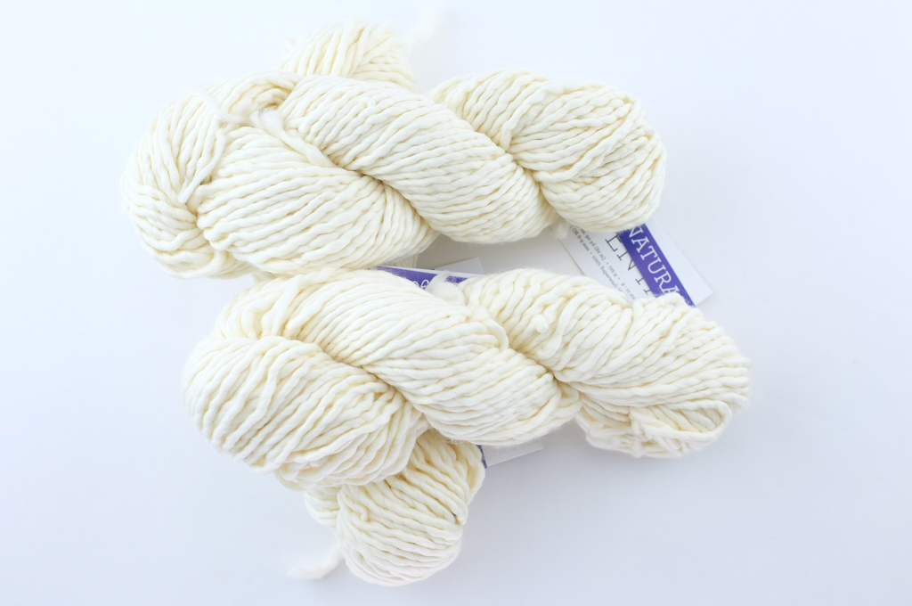 Malabrigo Noventa in color Natural, Merino Wool Super Bulky Knitting Yarn, machine washable, neutral off-white, #63 - Purple Sage Yarns