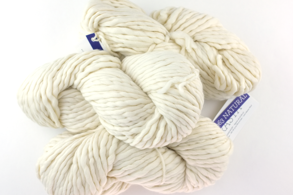Malabrigo Rasta in color Natural, Super Bulky Merino Wool Knitting Yarn, neutral shade, #063 - Purple Sage Yarns