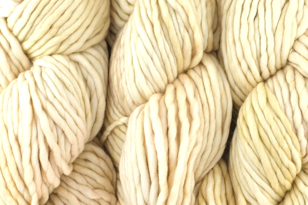 Malabrigo Rasta in color Ivory, Super Bulky Merino Wool Knitting Yarn, warm buttery shade, #704 - Purple Sage Yarns