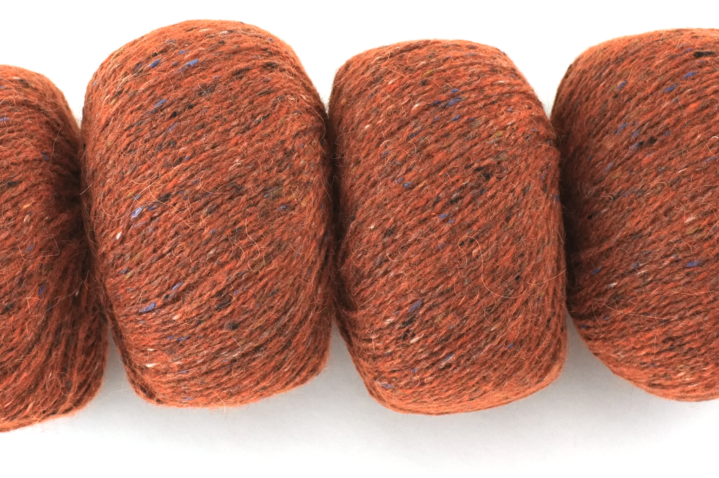 Rowan Felted Tweed Ginger 154, dark tweedy rust, merino, alpaca, viscose knitting yarn from Purple Sage Yarns