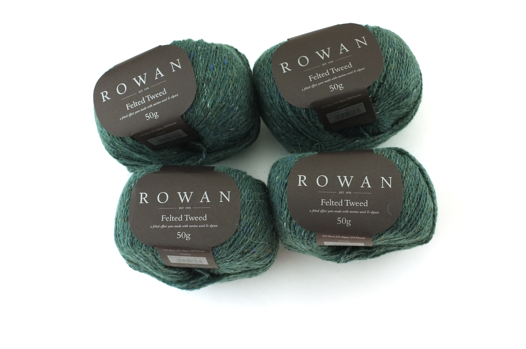 Rowan Felted Tweed Pine 158, deep pine needle green, merino, alpaca, viscose knitting yarn