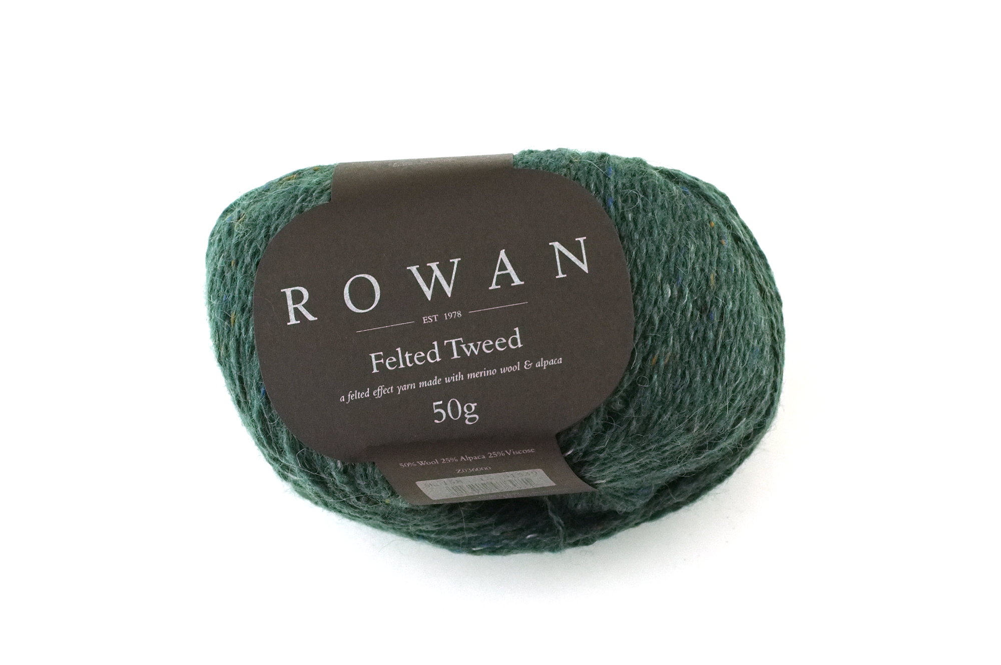 Rowan Felted Tweed Pine 158, deep pine needle green, merino, alpaca, viscose knitting yarn