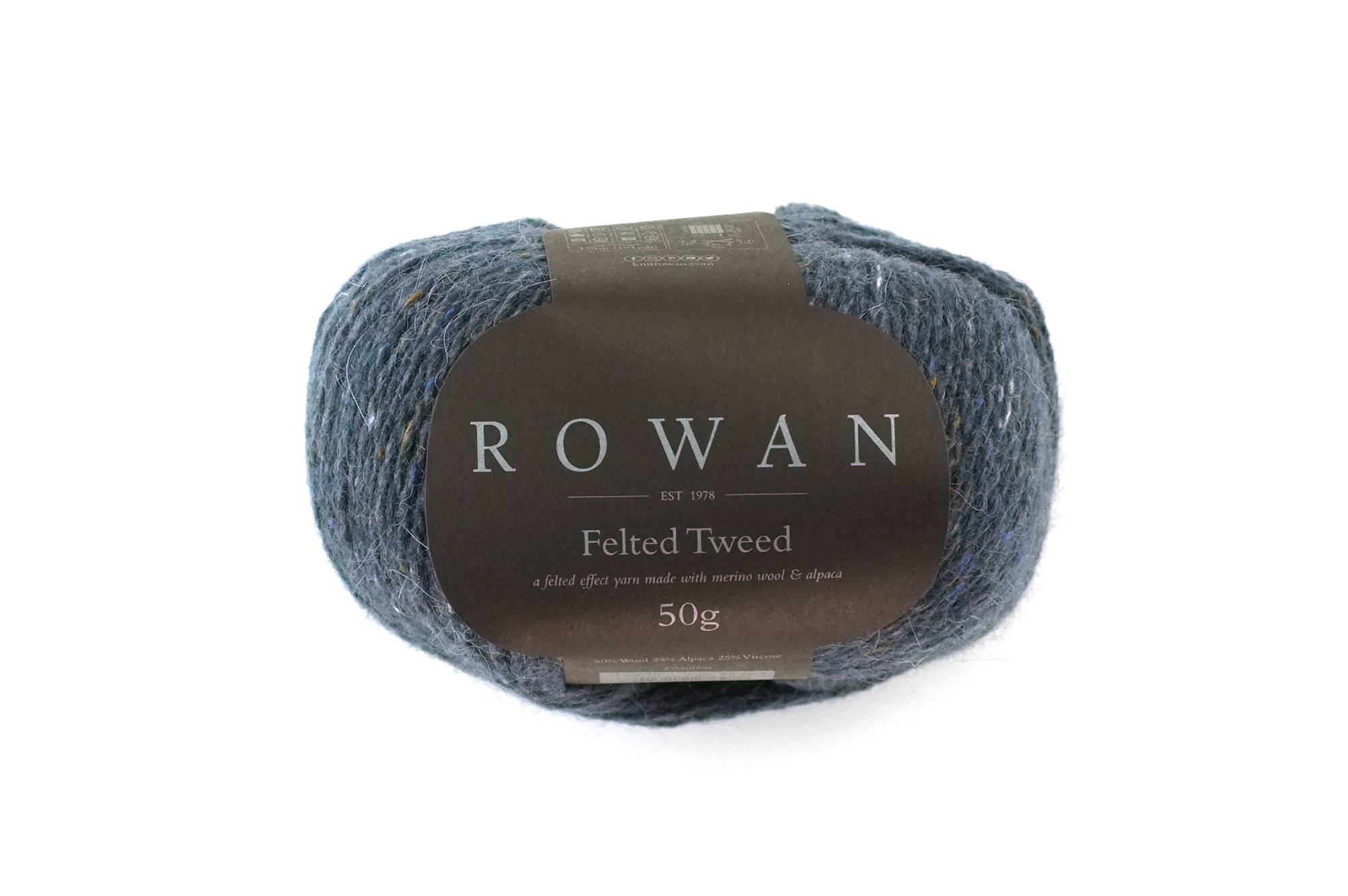 Rowan Felted Tweed Carbon 159, almost black, merino, alpaca, viscose knitting yarn