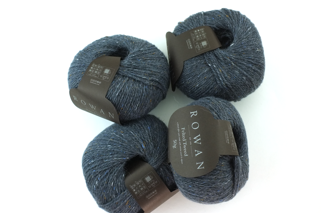 Rowan Felted Tweed Carbon 159, almost black, merino, alpaca, viscose knitting yarn