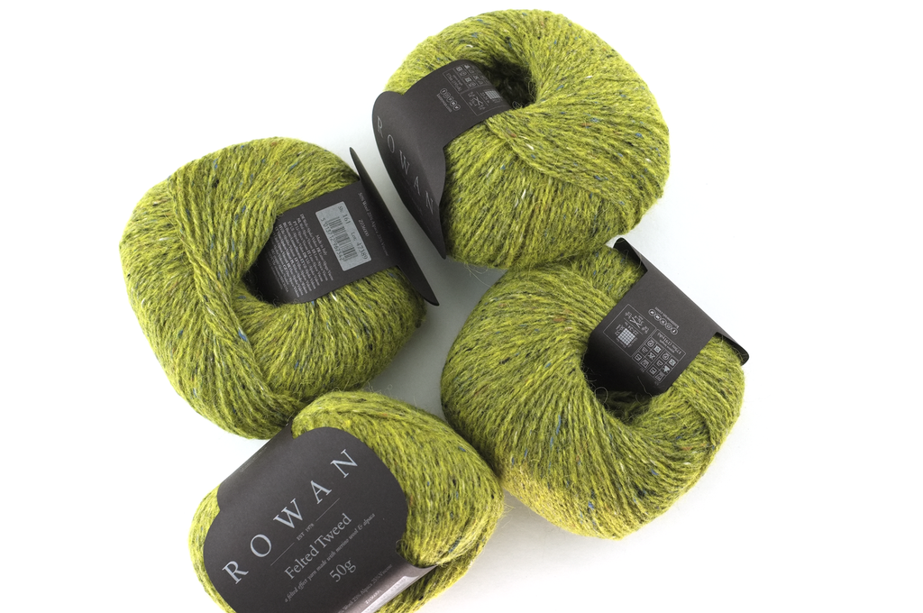Rowan Felted Tweed Avocado 161, light avocado green, merino, alpaca, viscose knitting yarn from Purple Sage Yarns