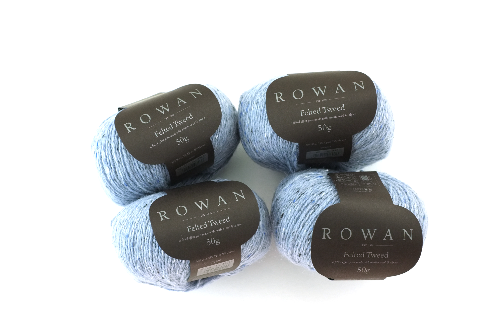 Rowan Felted Tweed Scree 165, palest ice blue, merino, alpaca, viscose knitting yarn