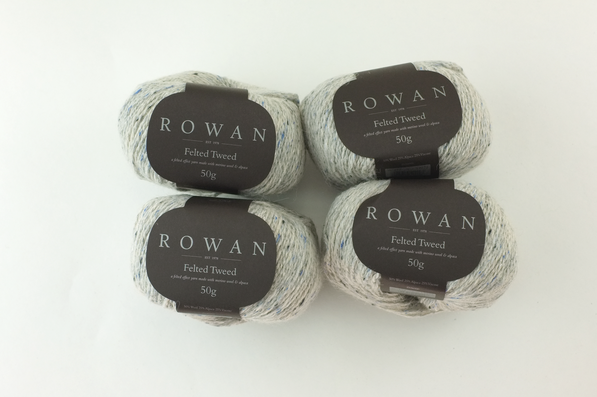 Rowan Felted Tweed Clay 177, light tweedy warmer gray, merino, alpaca, viscose knitting yarn