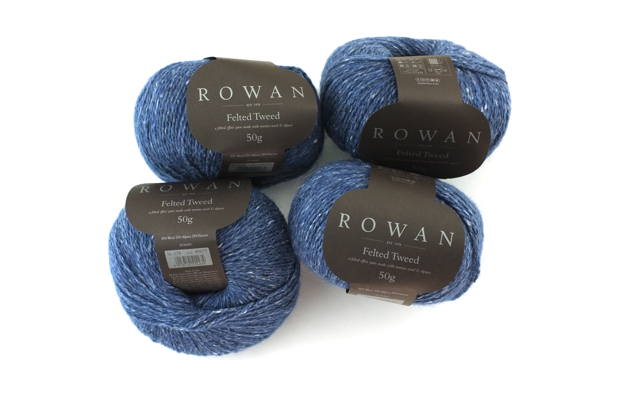 Rowan Felted Tweed Seasalter 178, deep marine navy, merino, alpaca, viscose knitting yarn