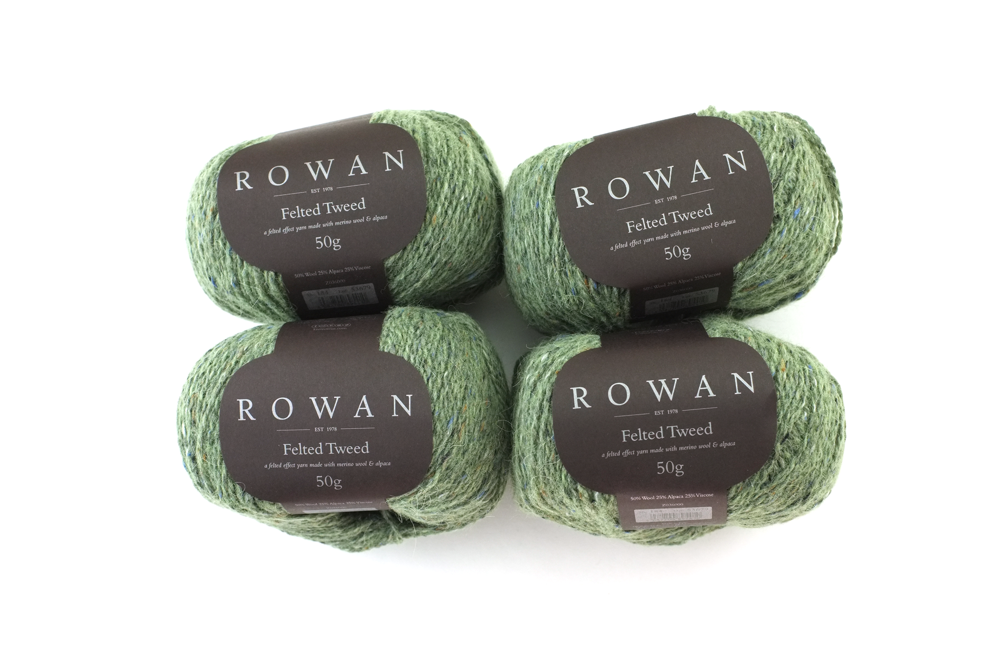 Rowan Felted Tweed Celadon 184, medium celadon green, merino, alpaca, viscose knitting yarn