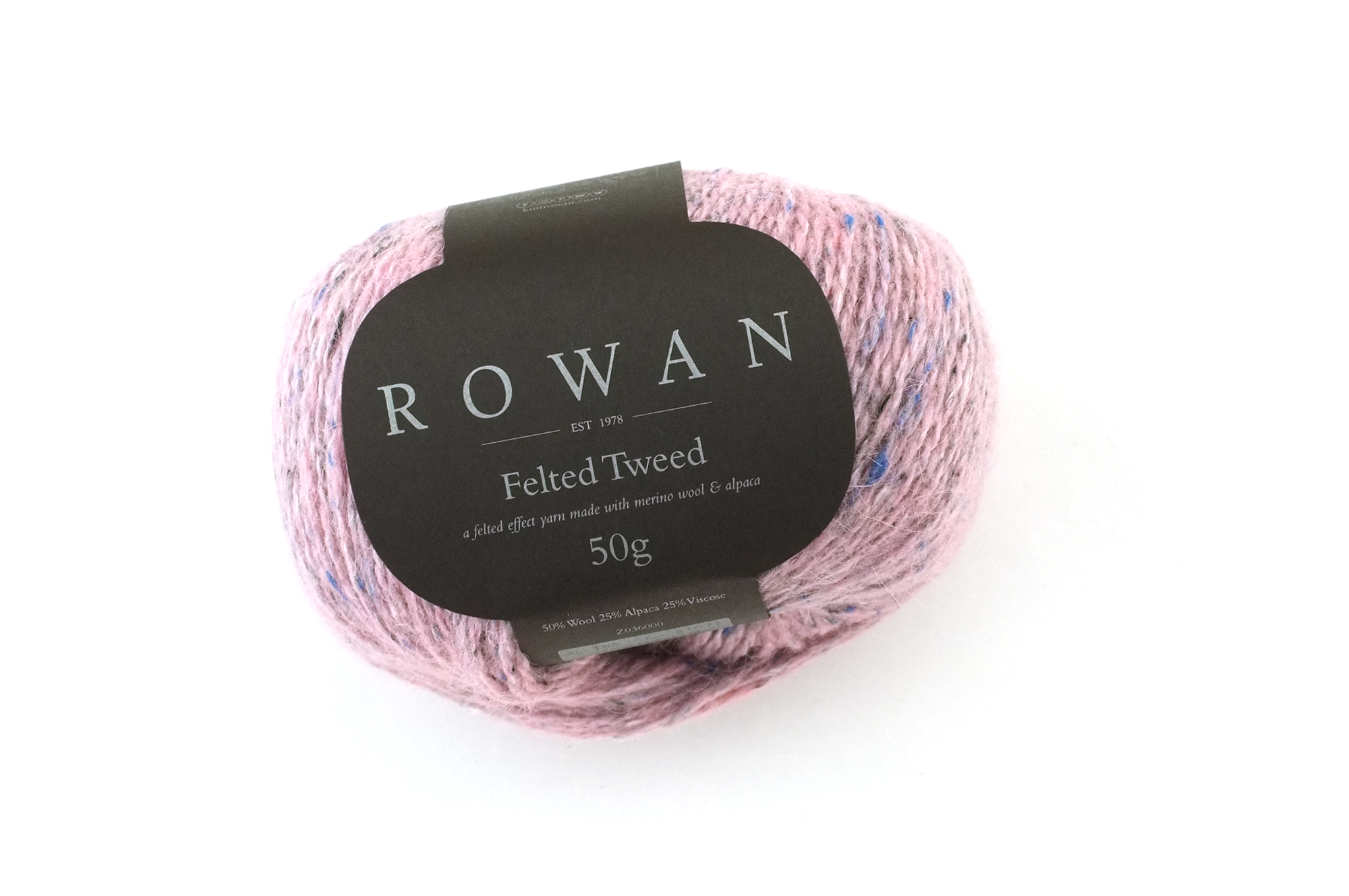 Rowan Felted Tweed Frozen 185, delicate baby pink, merino, alpaca, viscose knitting yarn