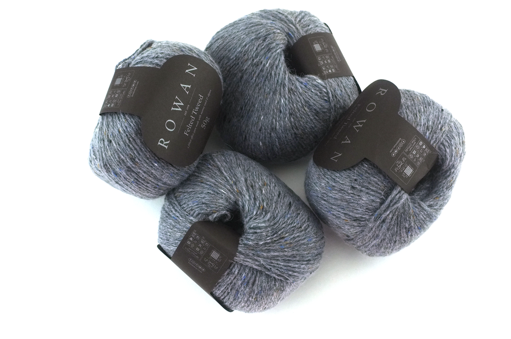 Rowan Felted Tweed DK weight, Granite 191, merino, alpaca, viscose knitting yarn in grays and blues
