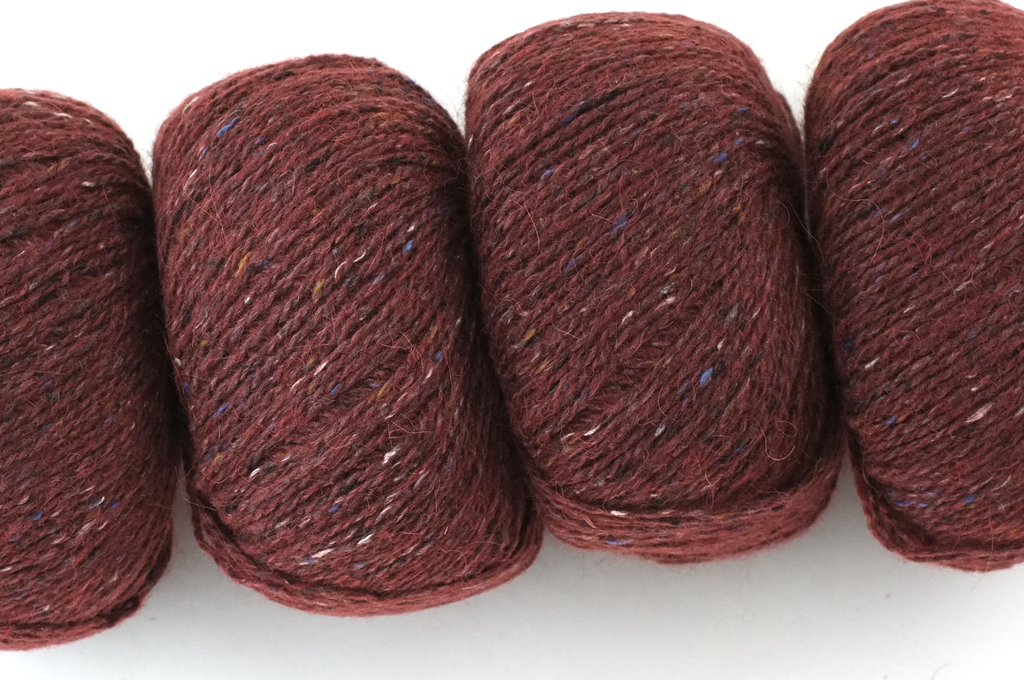 Rowan Felted Tweed Barn Red 196, deep brick red tweed, merino, alpaca, viscose knitting yarn from Purple Sage Yarns
