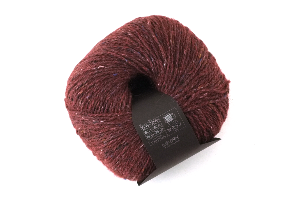 Rowan Felted Tweed Barn Red 196, deep brick red tweed, merino, alpaca, viscose knitting yarn from Purple Sage Yarns