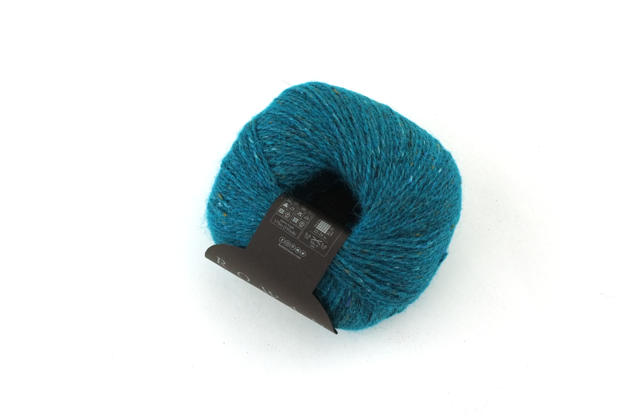 Rowan Felted Tweed Turquoise 202, deepest teal turquoise, merino, alpaca, viscose knitting yarn