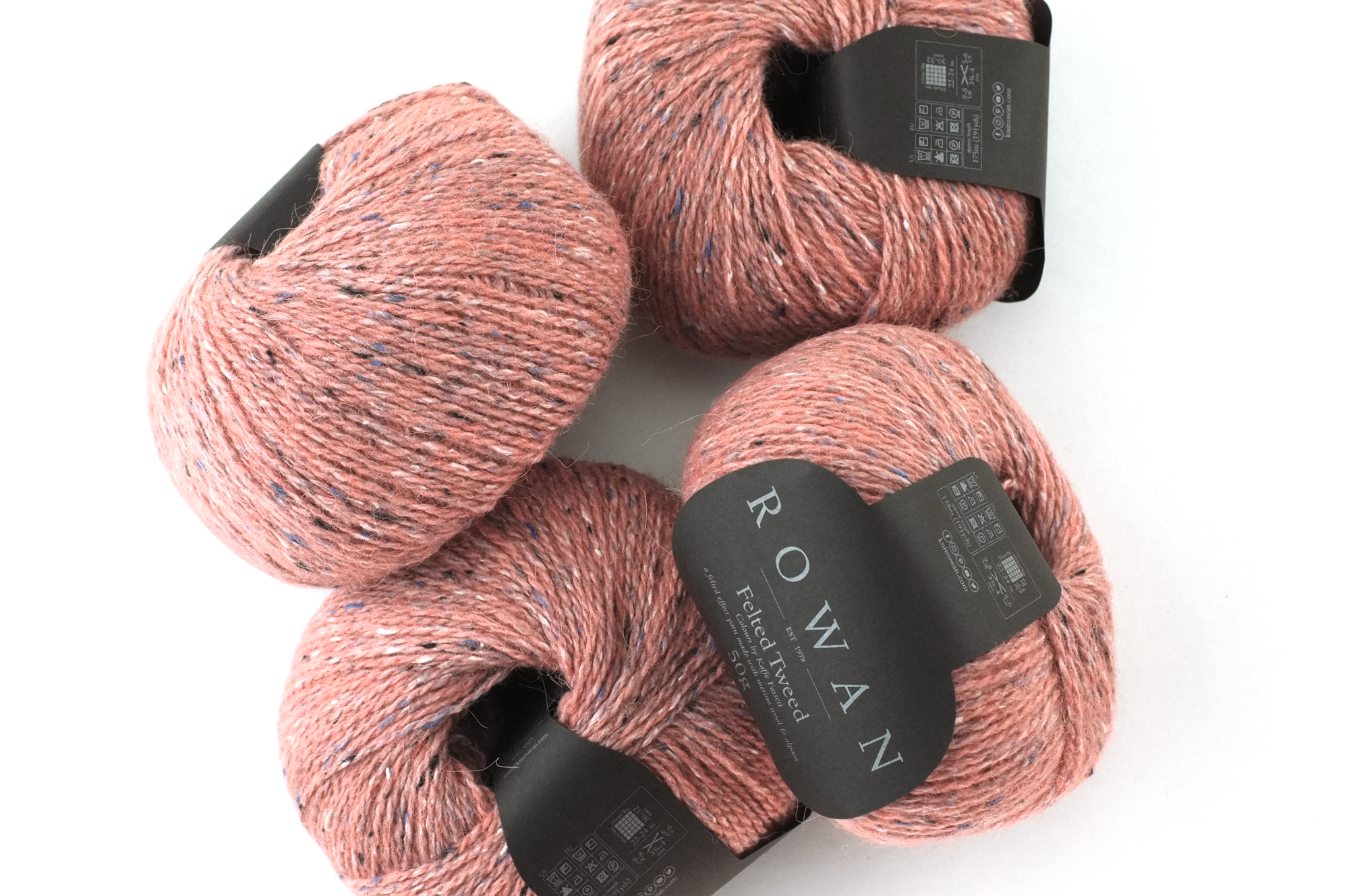 Rowan Felted Tweed Peach 212, medium peach shade, merino, alpaca, viscose knitting yarn