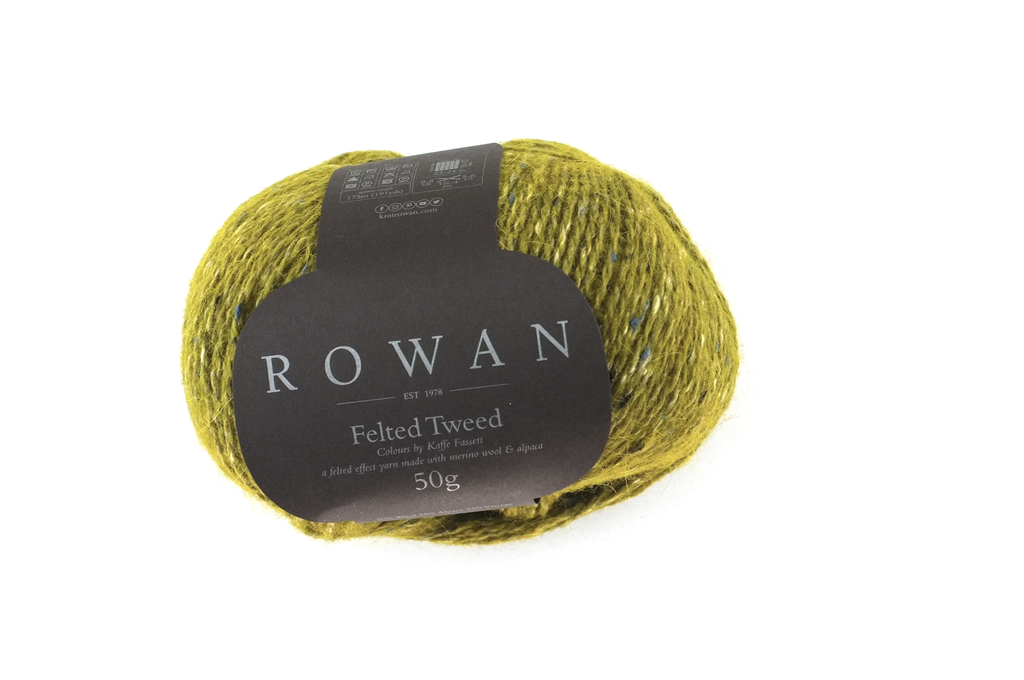 Rowan Felted Tweed French Mustard 216, dark mustard, merino, alpaca, viscose knitting yarn from Purple Sage Yarns