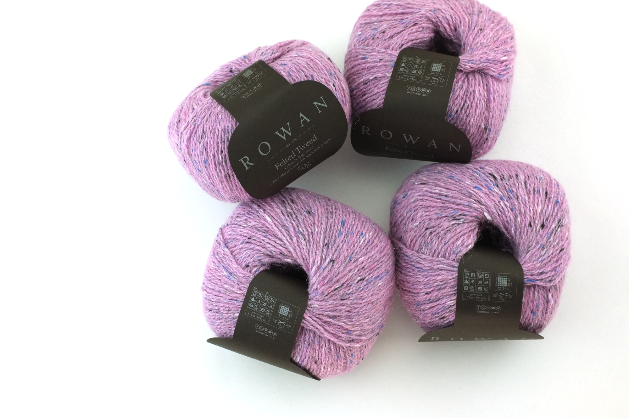 Rowan Felted Tweed Candy Floss 221, bright pink, merino, alpaca, viscose knitting yarn